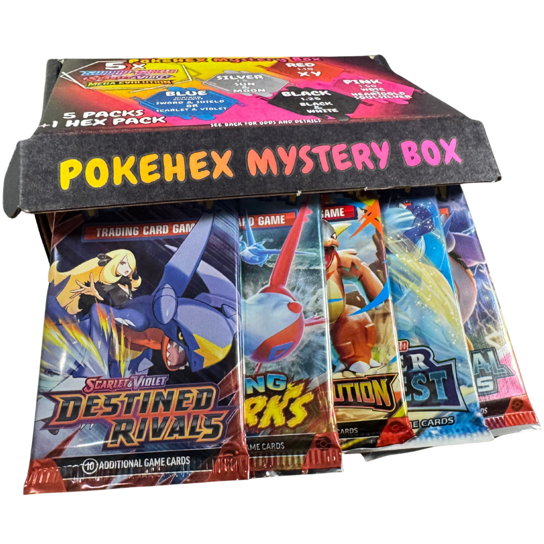 PokeHEX Mystery Box 2.0 – Pokémon Card Booster Pack Mystery Box (6 Packs)